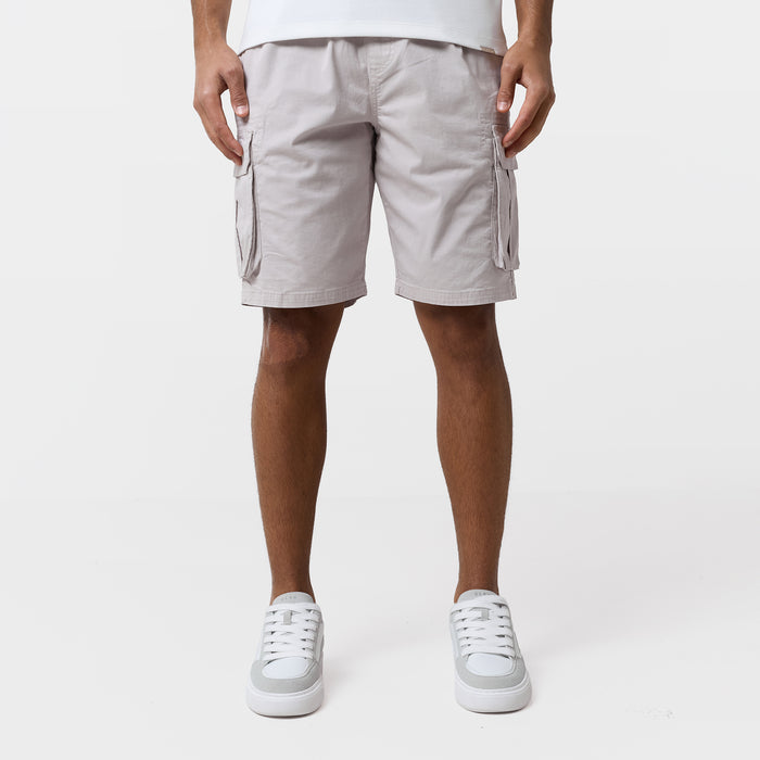 Twill Relaxed Cargo Short | Stone