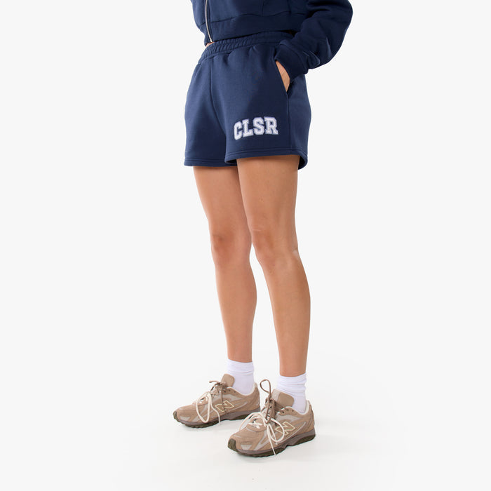 Varsity Applique Zip Through Twinset | Navy