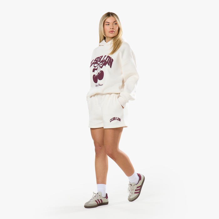 Varsity Cherry Hoodie Twinset | Marshmallow