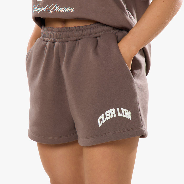 Varsity Cherry Hoodie Twinset | Mocha