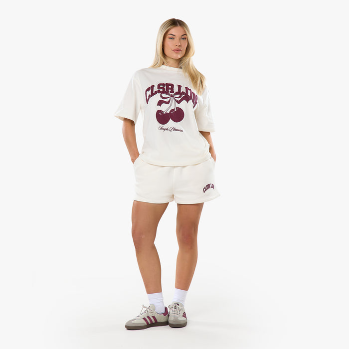 Varsity Cherry T-Shirt | Marshmallow