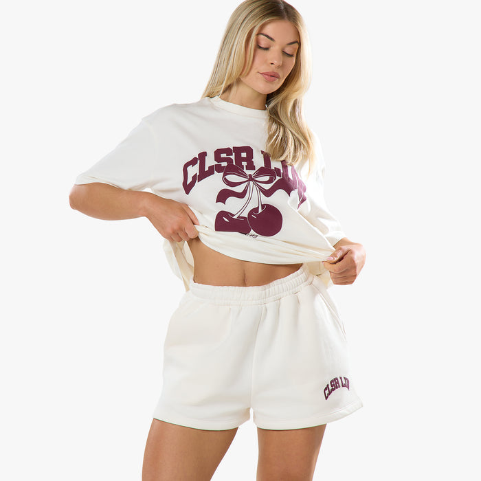 Varsity Cherry T-Shirt | Marshmallow