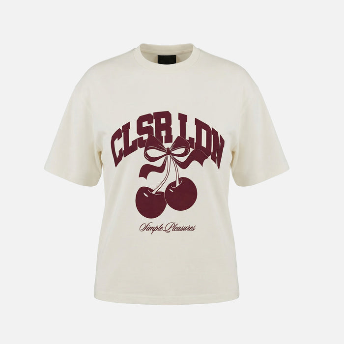 Varsity Cherry T-Shirt | Marshmallow