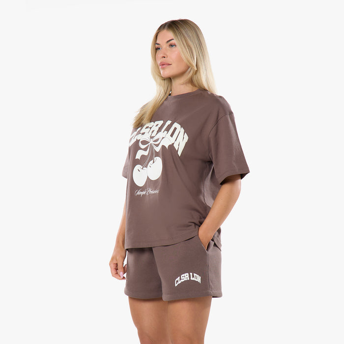 Varsity Cherry T-Shirt | Mocha