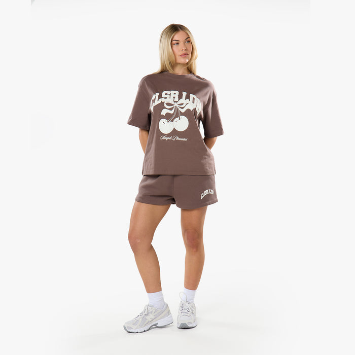 Varsity Cherry T-Shirt | Mocha