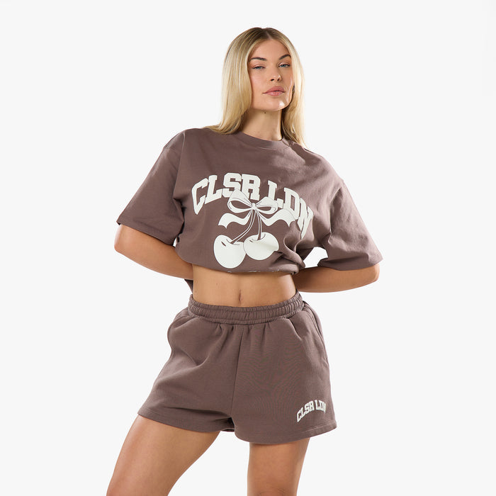 Varsity Cherry T-Shirt | Mocha