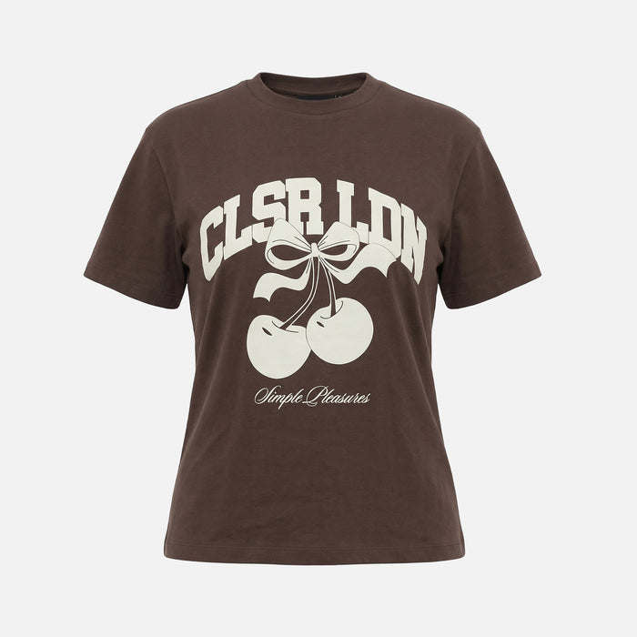 Varsity Cherry T-Shirt | Mocha
