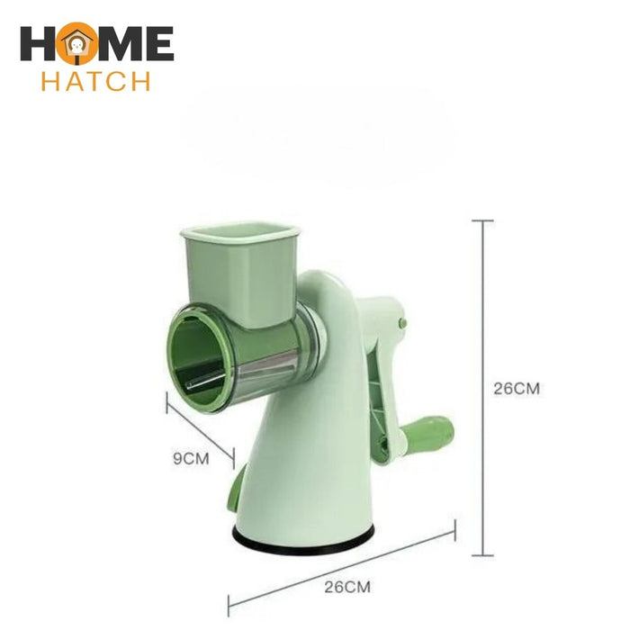 Vegetable Chopper with 3 Rotating Stainless Steel Blades