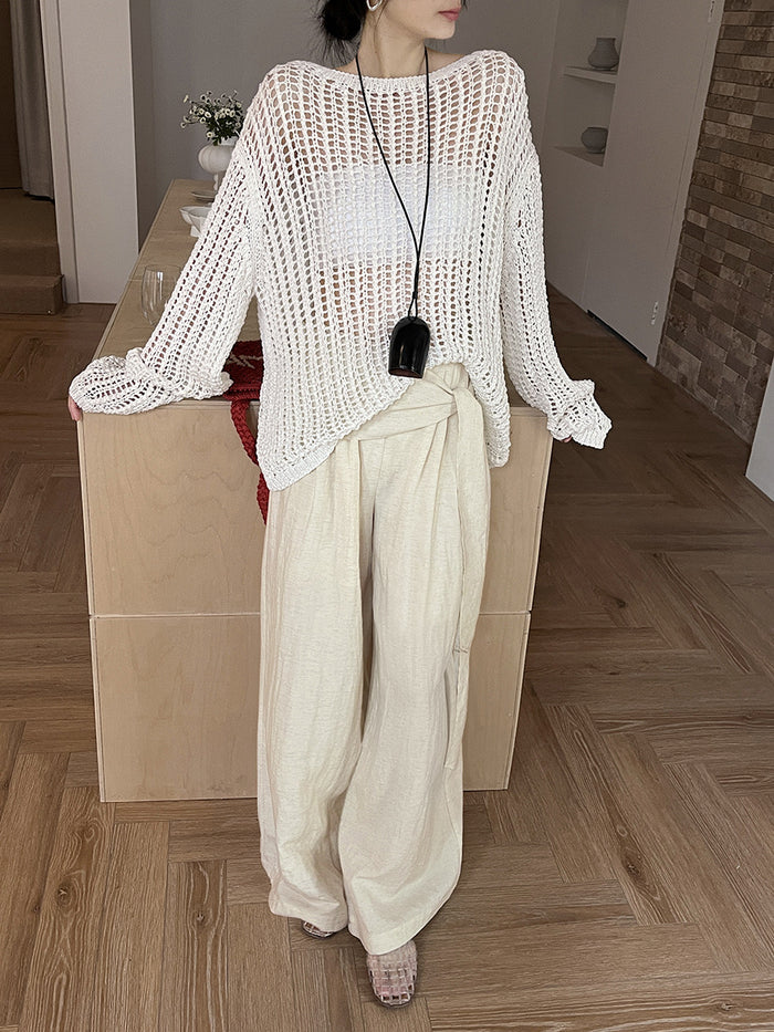 Vera Wide Leg Linen Pants