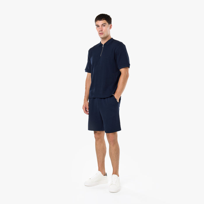 Waffle Knit Short | Dark Navy
