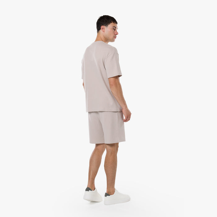 Waffle Knit T-Shirt | Stone