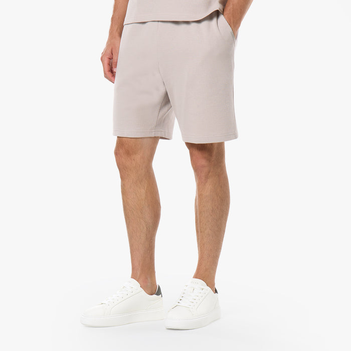 Waffle Knit T-Shirt Twinset | Stone
