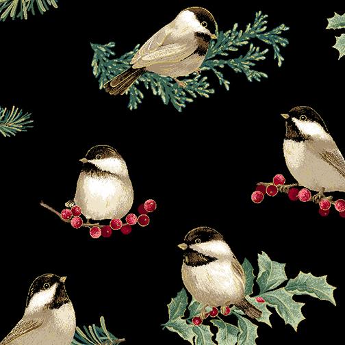 WINTER ELEGANCE - WINTER CHICADEES (4 YARDS)