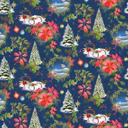 WINTER'S EVE - CHRISTMAS TOILE (4 YARDS)