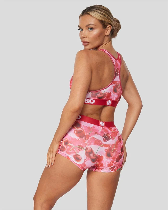 Women PSD Cherries & Cream Sports Bra