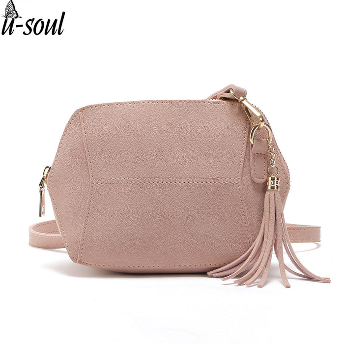 women shoulder bag fashion female messenger bag tassel crossbody Bags pu leather mini A806
