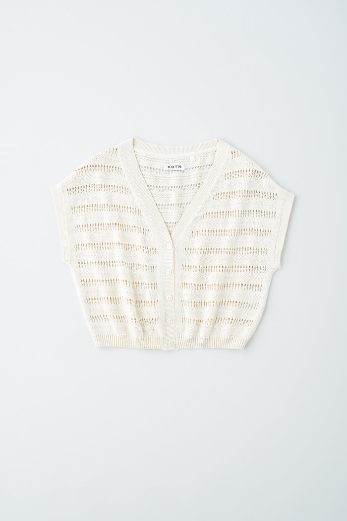 Women’s Acacia Knit Vest in Natural