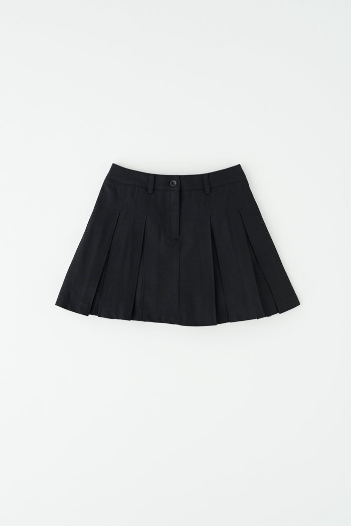 Women's Dendera Twill Pleated Mini in Black