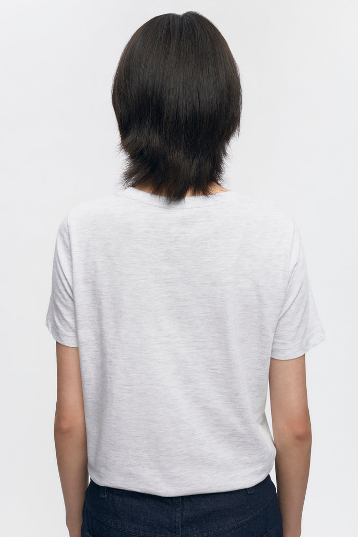 Women's Essential Crew in Ash Melange