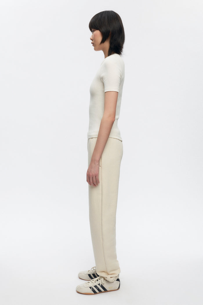 Women's Fitted Rib Tee in Marshmallow