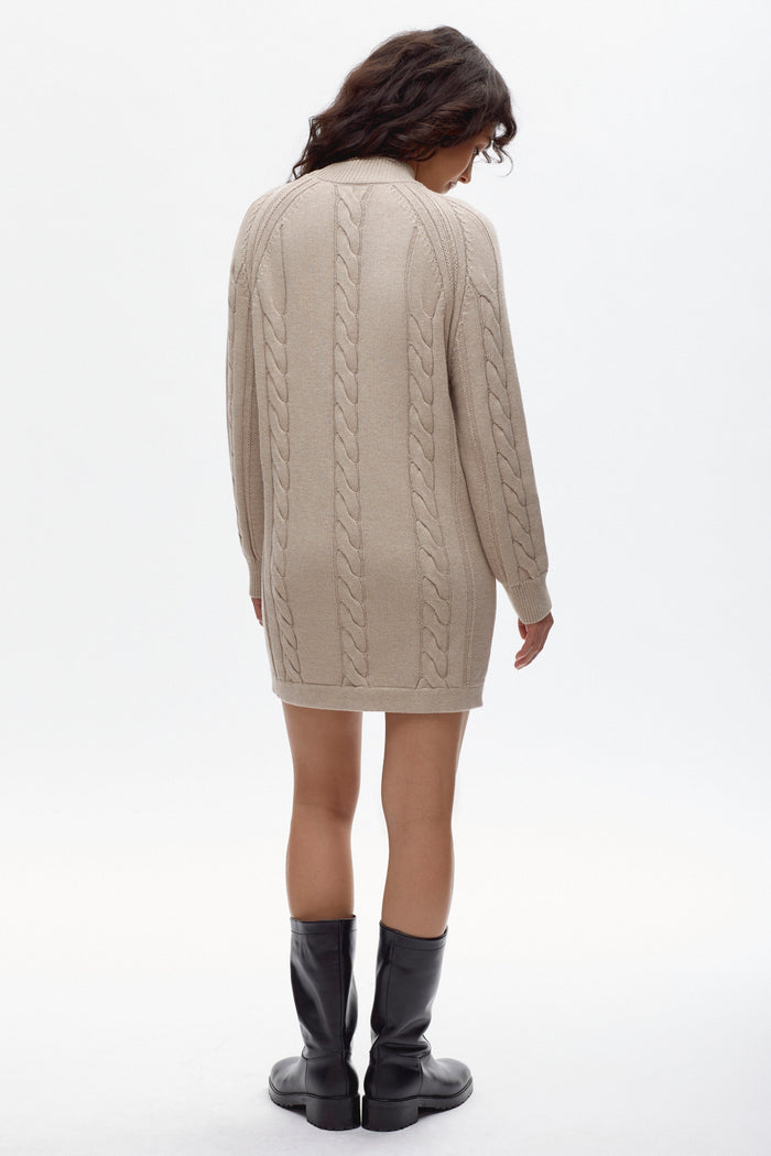 Women's Luxor Cable Dress in Light Nimbus Melange