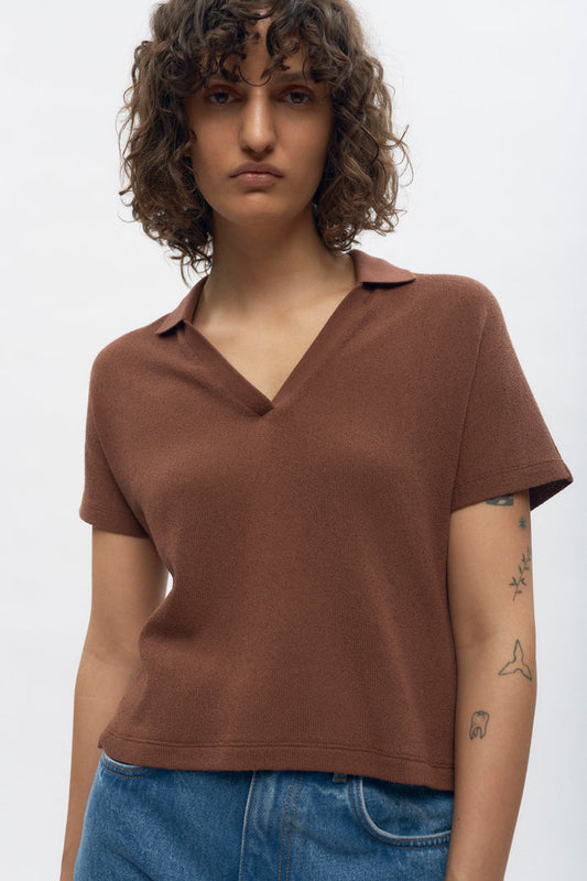 Women's Luxor Jersey Polo in Cappuccino