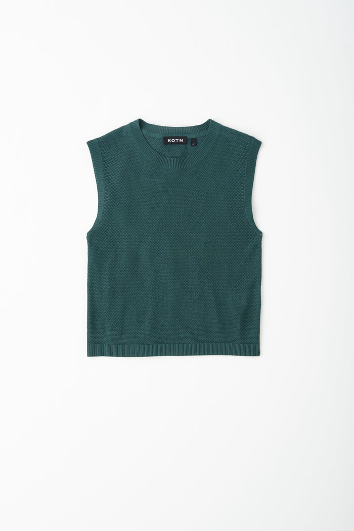Women's Mesh Sleeveless Tee in Racing Green