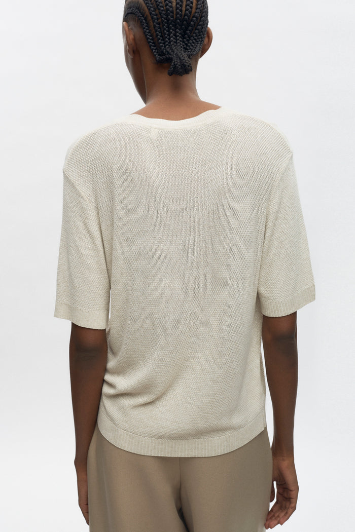 Women's Mesh Tee in Natural