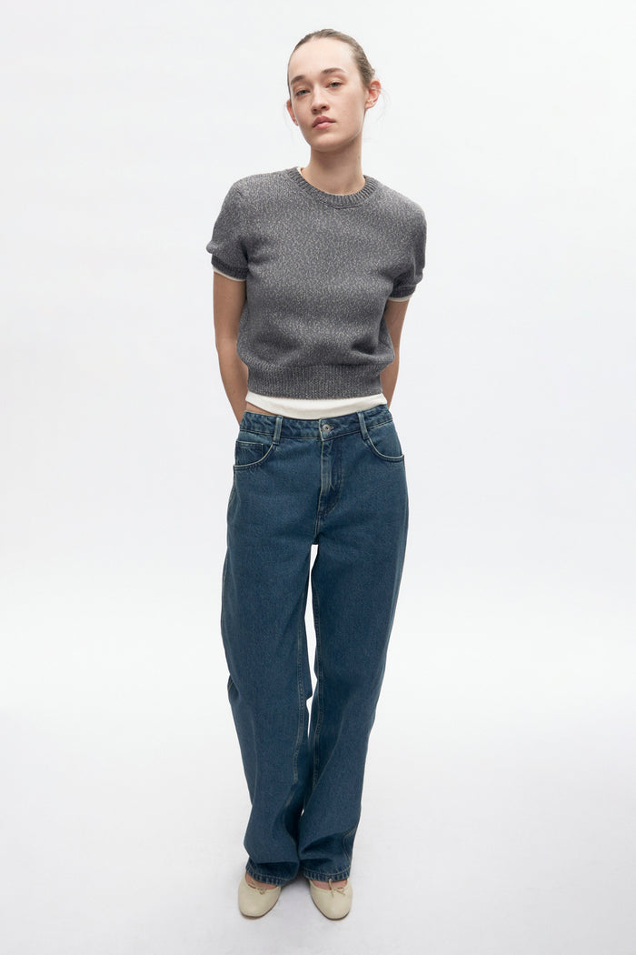 Women's Orman Knit Crew in Dark Dusk Mix