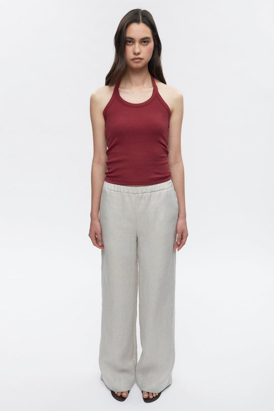 Women's Persea Linen Pull On Pants in Natural