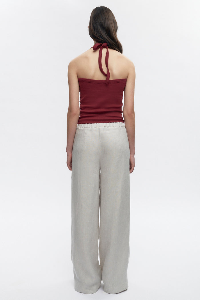 Women's Persea Linen Pull On Pants in Natural