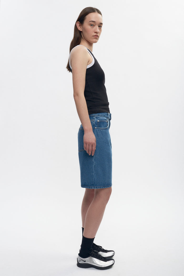 Women's Racer Tank in Black/White