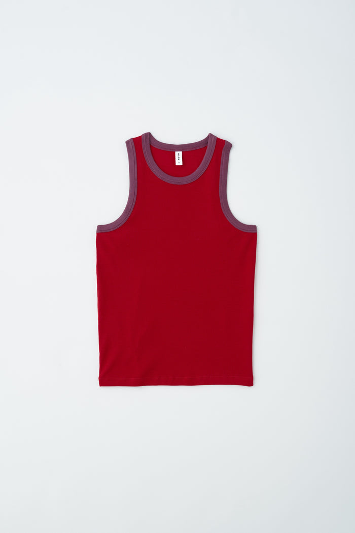 Women's Racer Tank in Jester Red/Plum