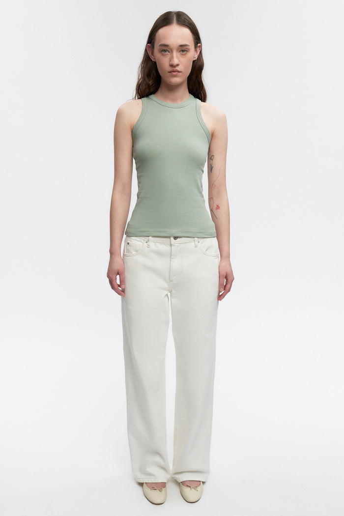 Women's Racer Tank in Lily Pad