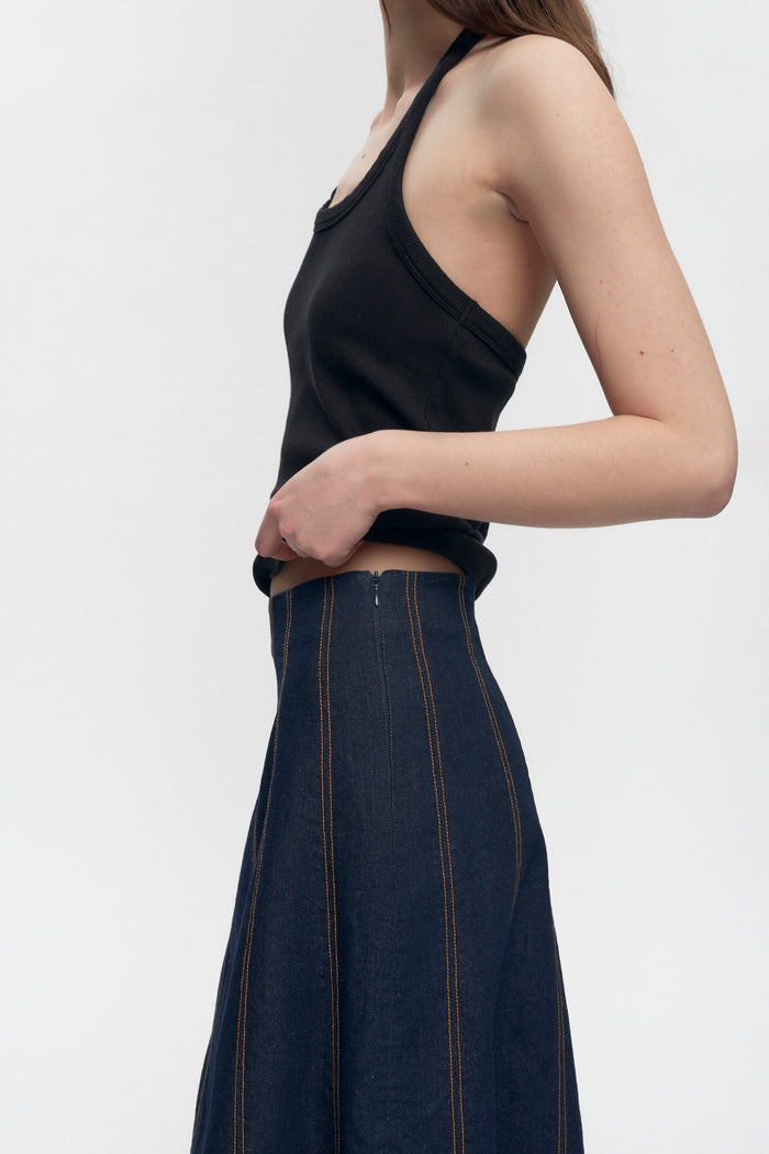 Women's Radio Skirt in Midnight Wash