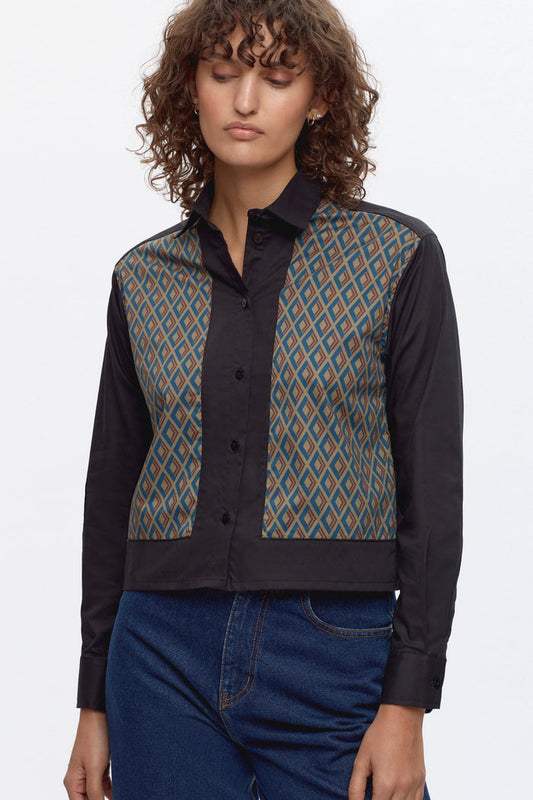 Women's Soad Shirt in Olive/Black