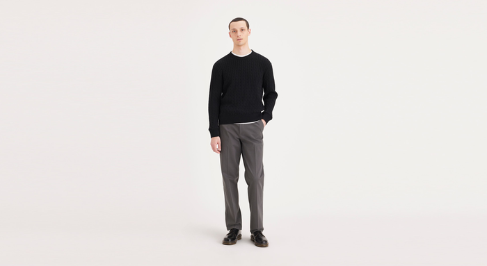 Front view of model wearing Storm Workday Khakis, Classic Fit (Big and Tall).