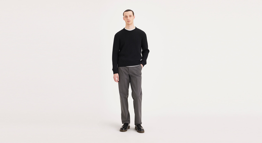 Front view of model wearing Storm Workday Khakis, Classic Fit (Big and Tall).