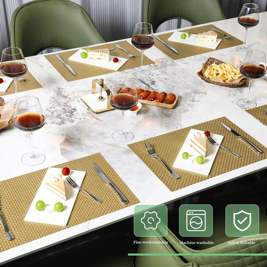 Woven PVC Table Placemats Set of 6