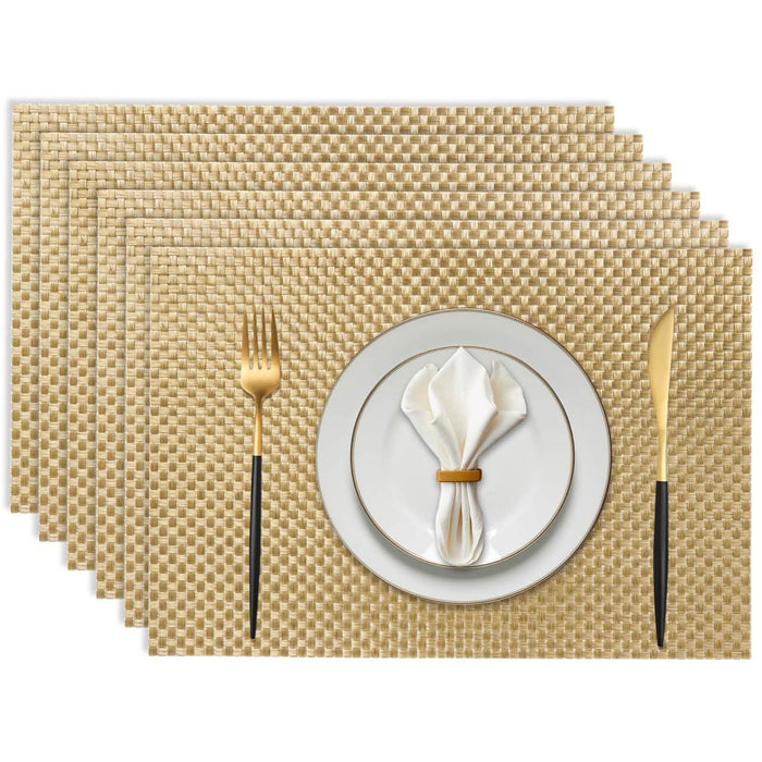 Woven PVC Table Placemats Set of 6