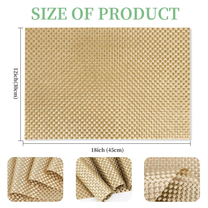 Woven PVC Table Placemats Set of 6