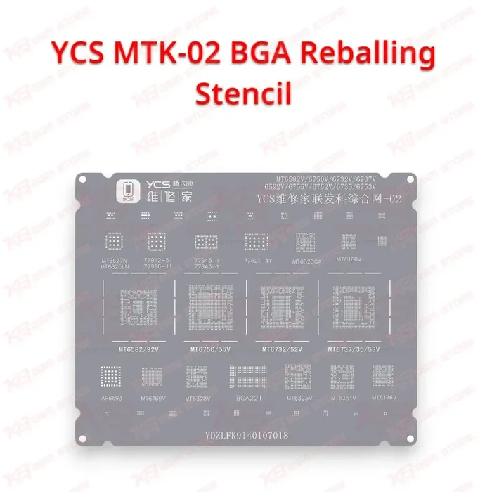 YCS MTK-02 BGA Reballing Stencil