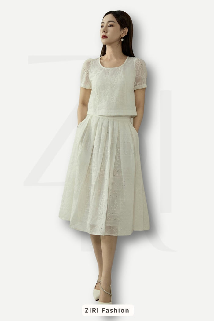 Ziri Lace Broderie Set
